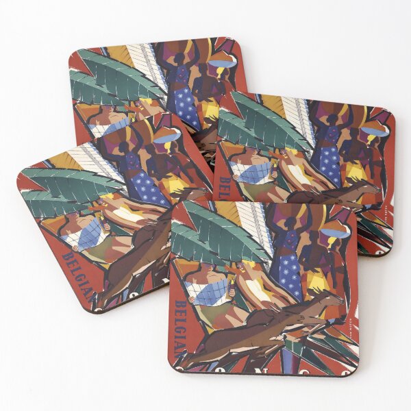 Item preview, Belgian Congo vintage travel poster designed and sold by stickart-marek.