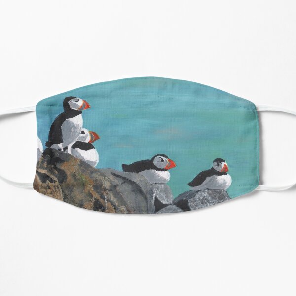 A group of Puffins on Rocks Mask