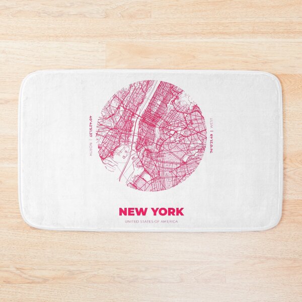 Item preview, New York Map - Pink designed and sold by Makestudio.