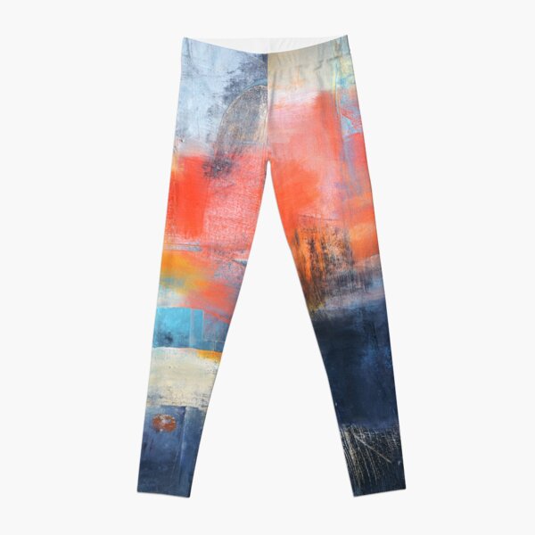 Blue Red Abstract Leggings