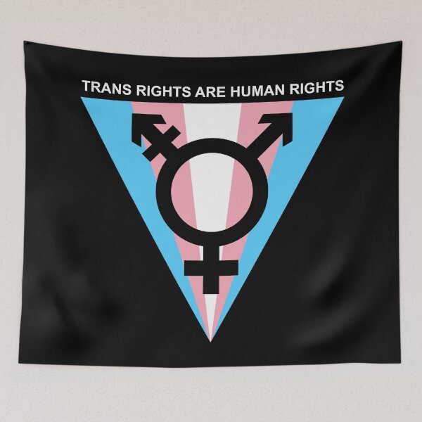 Item preview, Trans rights are human rights symbol LGBT Pride parade transgender non-binary queer pansexual designed and sold by ArtsyloShop.