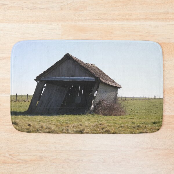 Item preview, Wood destroyed hut leaning in the meadow	 designed and sold by EstelleRossetti.