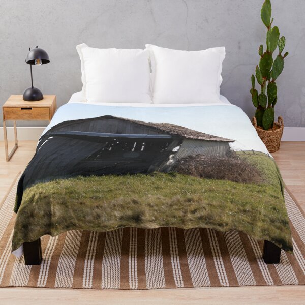 Item preview, Wood destroyed hut leaning in the meadow	 designed and sold by EstelleRossetti.