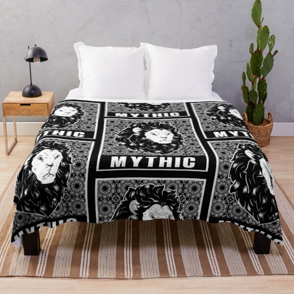 Item preview, Black and white lion aesthetic pattern designed and sold by MythicBrand.