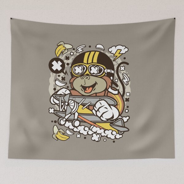 Item preview, Monkey flying airplane designed and sold by Nickelparis.