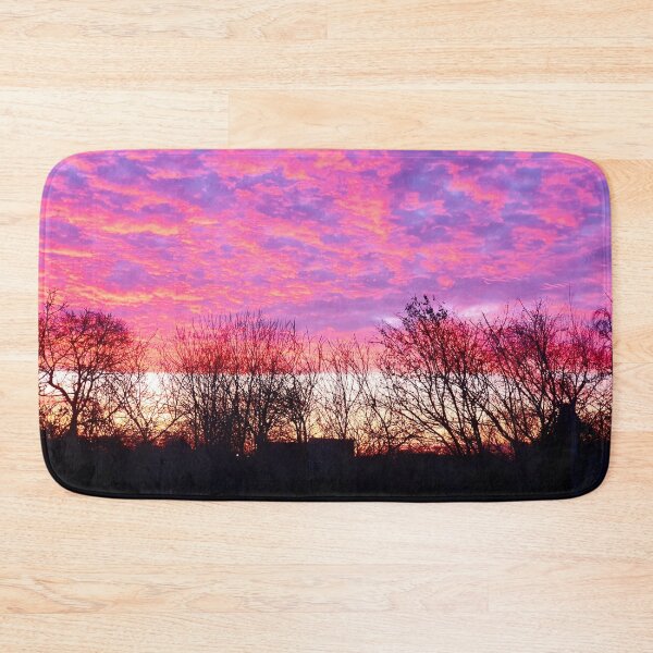 Item preview, Amazing Sunset Over Rooftops Pink Blue and Purple Clouds designed and sold by FortuneTee.