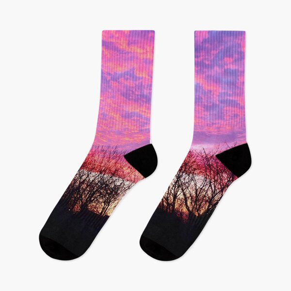 Item preview, Amazing Sunset Over Rooftops Pink Blue and Purple Clouds designed and sold by FortuneTee.