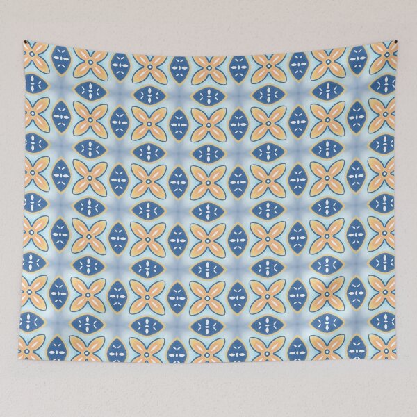 Item preview, Tiles blue and orange designed and sold by trajeado14.