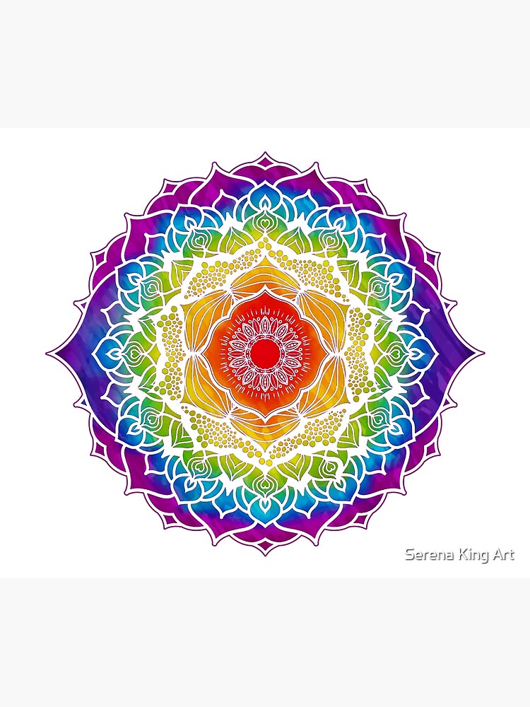 Chakra Mandala Design WOWB Watercolor Tapestry