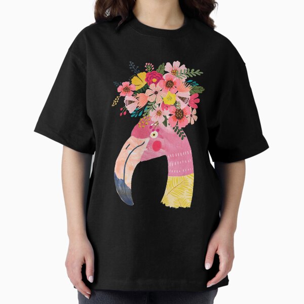 Artikel-Vorschau von Süßer Flamingo in Pink und Gelb mit Blumen auf dem Kopf, designt und verkauft von MiaCharro.