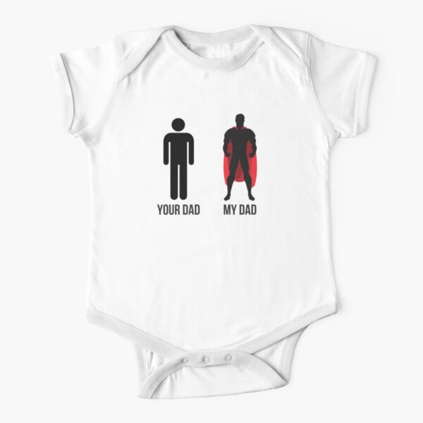 Superhero Funny Father's Day Gift Short Sleeve Baby One-Piece