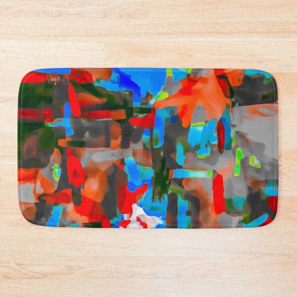 Item preview, splash painting texture abstract background in blue red orange designed and sold by Mrvell.