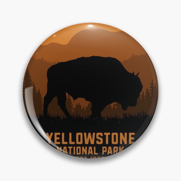 Item preview, Vintage Retro Yellowstone National Park Wyoming USA Bison 80s 70s Style designed and sold by merchzy.