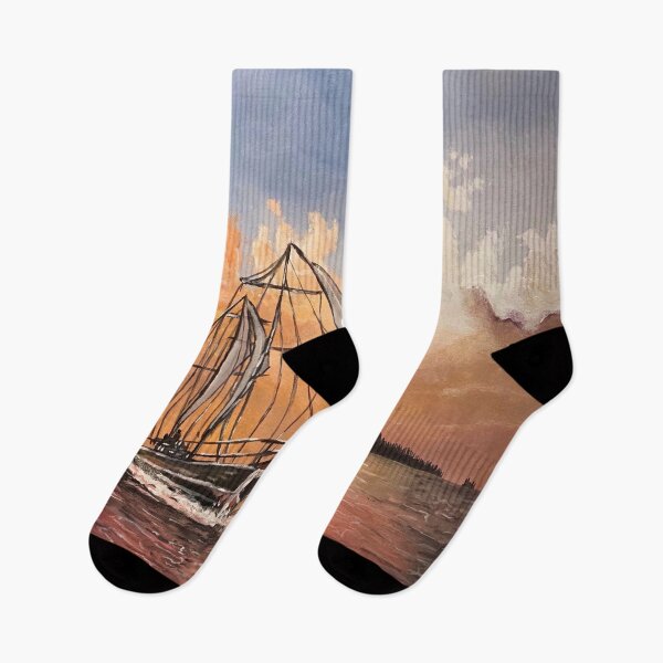 Item preview, Ocean Sunset Sailboat Painting designed and sold by Idotwins.