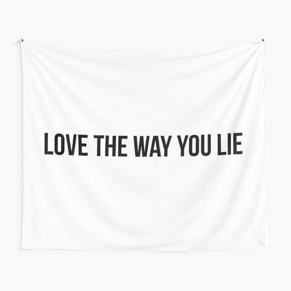 Eminem Lyrics Tapestries Redbubble - eminem love the way you lie ft rihanna roblox