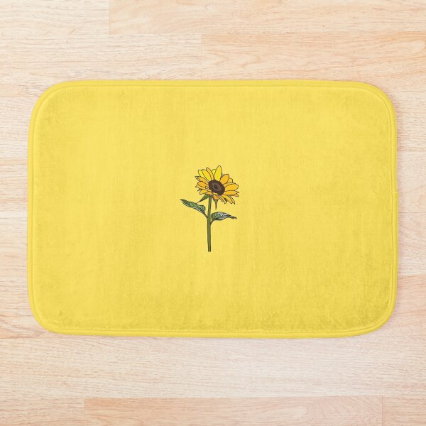 Little Aesthetic Sunflower Bath Mat