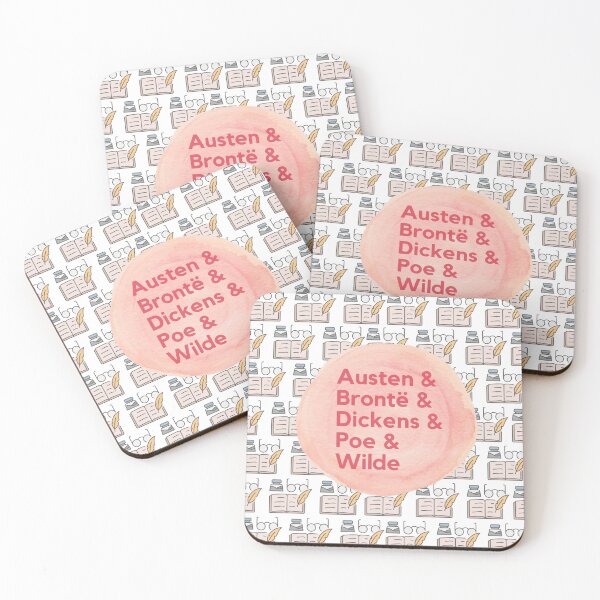 Item preview, Austen, Brontë, Dickens, Poe, Wilde - Famous Writers - Literature designed and sold by heyitsclara.