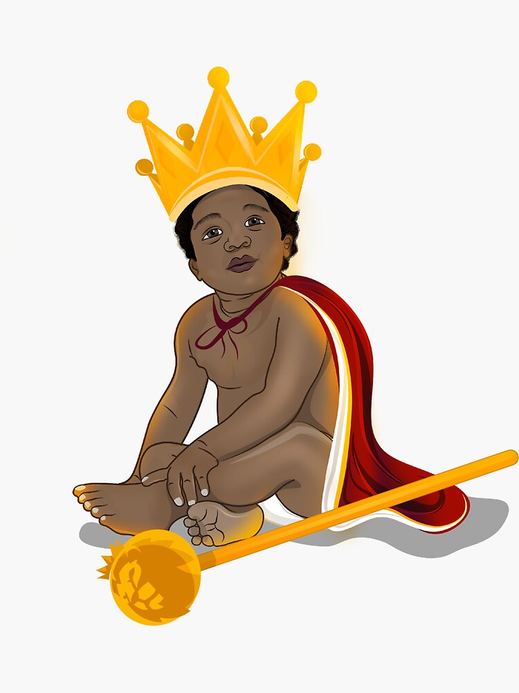 "YOUNG KING" Sticker by 876PGART Redbubble