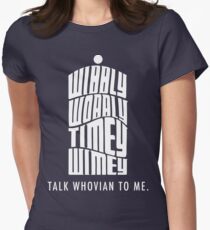 Talk Whovian To Me Women's Fitted T-Shirt