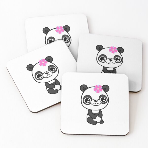 Item preview, Panda with pink and blue flower designed and sold by jakezbontar.