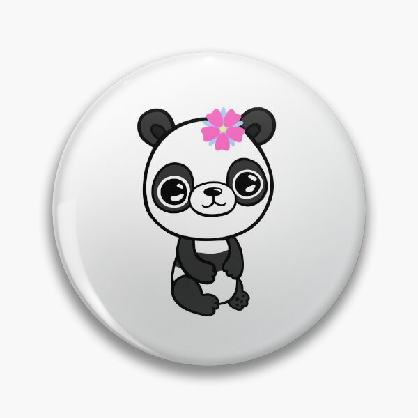 Item preview, Panda with pink and blue flower designed and sold by jakezbontar.
