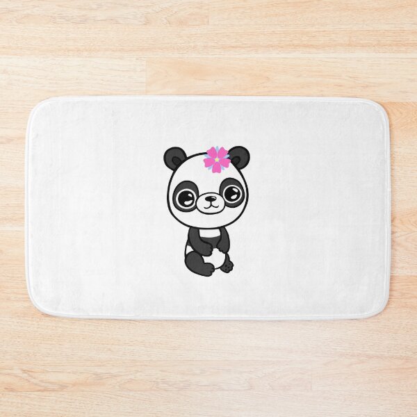 Item preview, Panda with pink and blue flower designed and sold by jakezbontar.