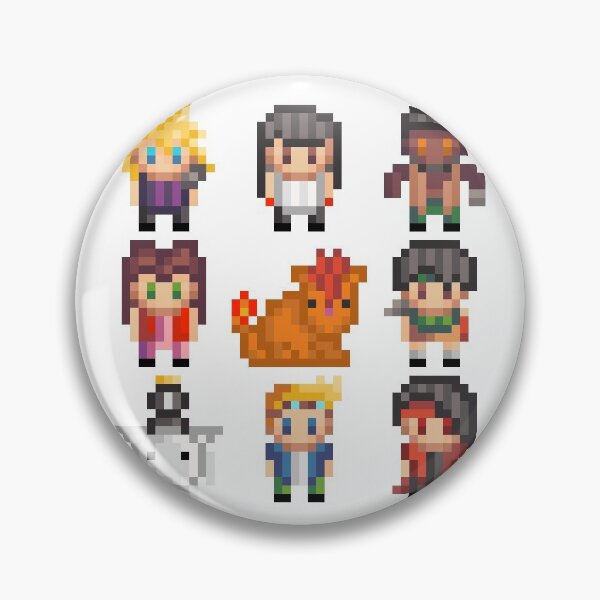 Item preview, FF7 Pixel Art Characters designed and sold by MutsKunArtistry.