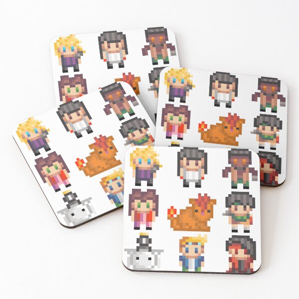 Item preview, FF7 Pixel Art Characters designed and sold by MutsKunArtistry.