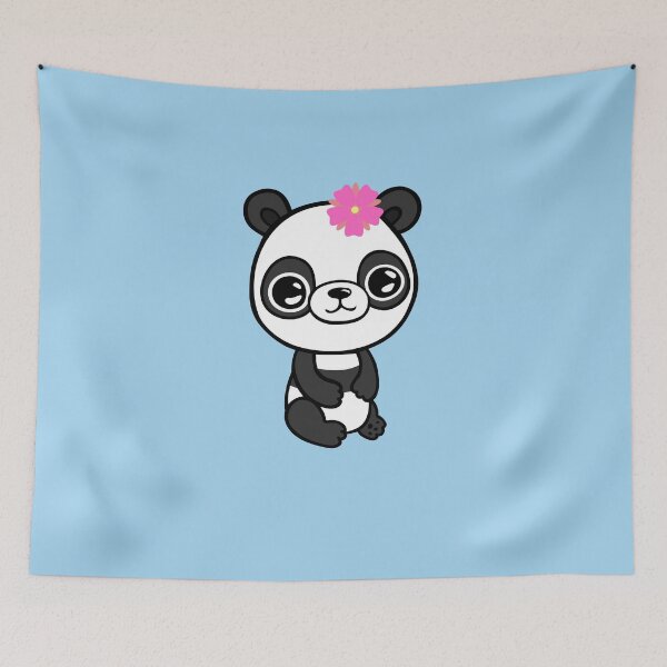 Item preview, Baby panda with pink flower designed and sold by jakezbontar.