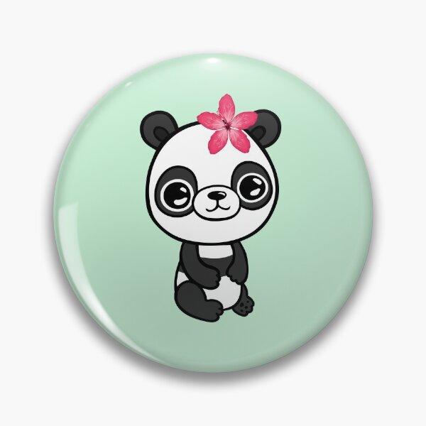 Item preview, Panda with pink Hawaiian flower designed and sold by jakezbontar.
