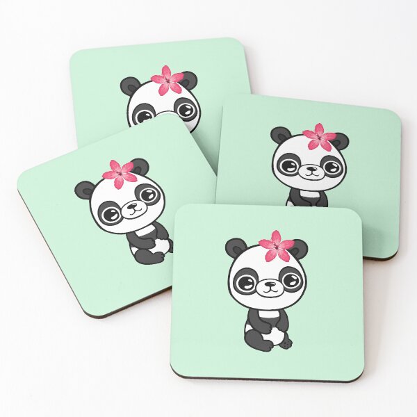 Item preview, Panda with pink Hawaiian flower designed and sold by jakezbontar.