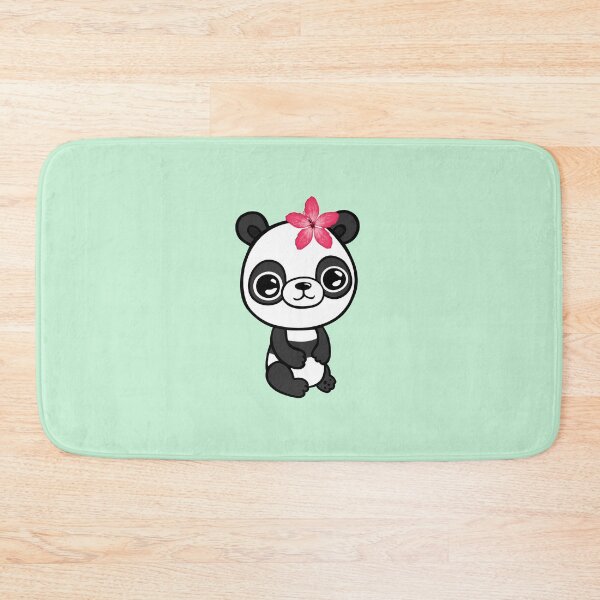 Item preview, Panda with pink Hawaiian flower designed and sold by jakezbontar.
