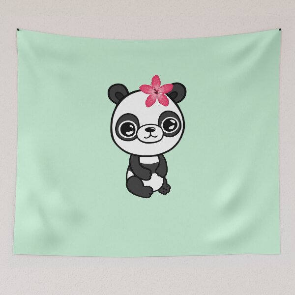 Item preview, Panda with pink Hawaiian flower designed and sold by jakezbontar.