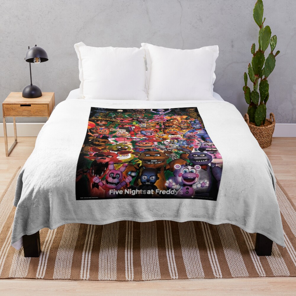 FNAF FIVE NIGHTS AT FREDDY'S Fleece Blanket Bed Throw Soft Blanket Match  Bedding