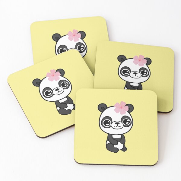 Item preview, Panda with delicate pink flower designed and sold by jakezbontar.