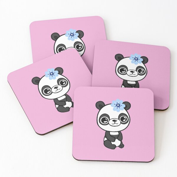 Item preview, Panda with delicate blue flower designed and sold by jakezbontar.