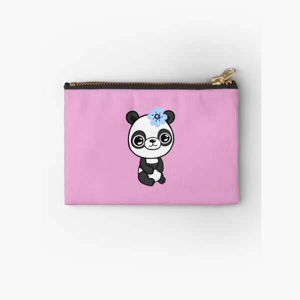Item preview, Panda with delicate blue flower designed and sold by jakezbontar.