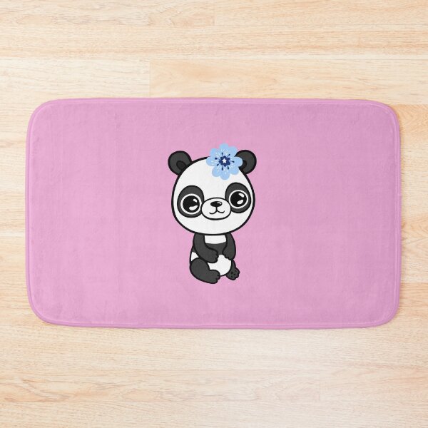 Item preview, Panda with delicate blue flower designed and sold by jakezbontar.