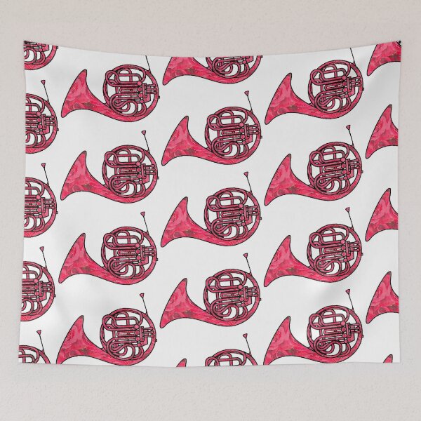 Item preview, French Horn in Rose Print designed and sold by sillybanana.