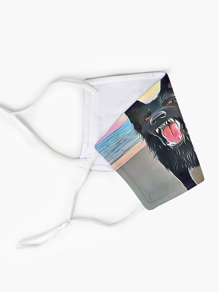 Alternate view of Angry Black Wolf Mask