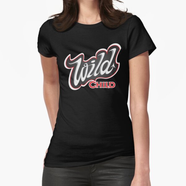 'Wild Child' Lettering T-shirt Fitted T-Shirt