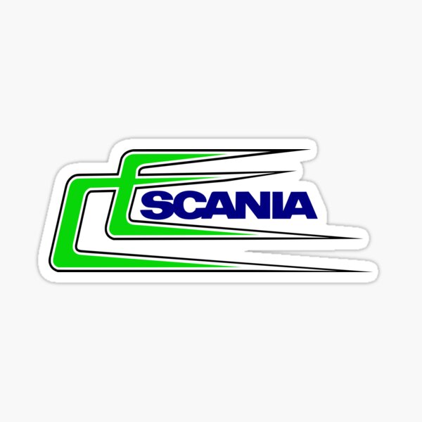"Scania V8 Scallops " Sticker by Autographix Redbubble