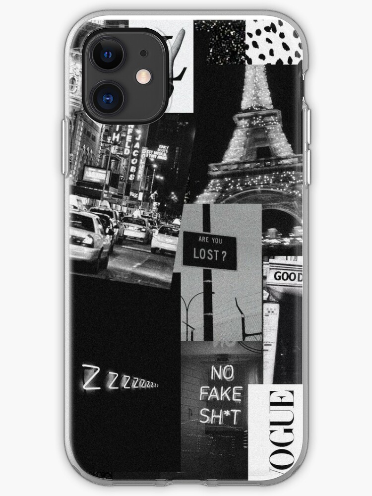 Black And White Aesthetic Collage Iphone Case Cover By Haleyerin Redbubble
