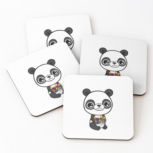 Item preview, Panda with delicate summer flowers designed and sold by jakezbontar.