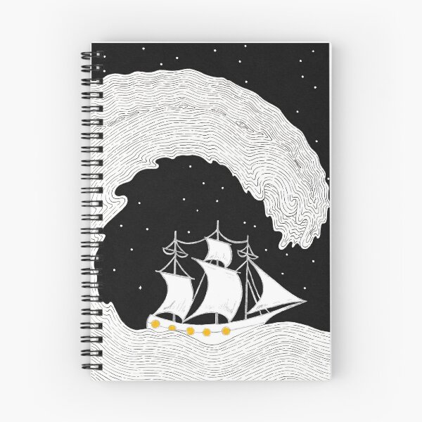 Item preview, 'Peaceful Night' - wave and ship designed and sold by emiiemilova.