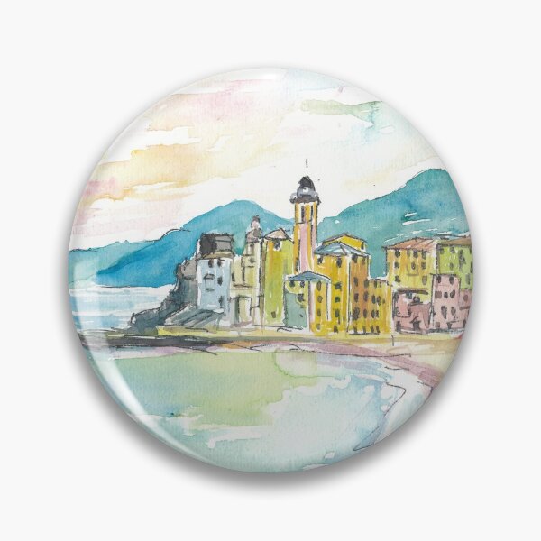Item preview, Camogli Beach with Historic Italian Town Center  designed and sold by artshop77.