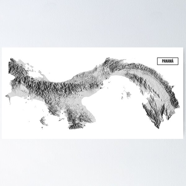 Item preview, Relief Map of Panamá designed and sold by ThinkAboutMaps.