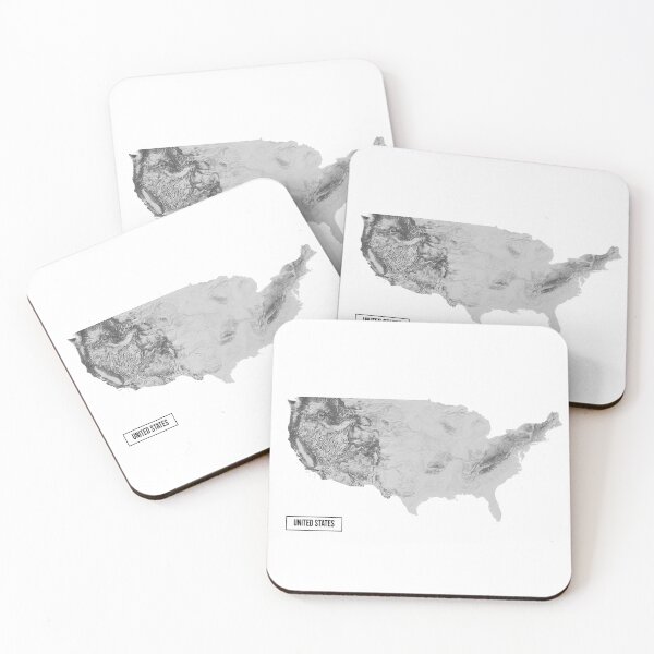 Item preview, Relief Map of the United States designed and sold by ThinkAboutMaps.