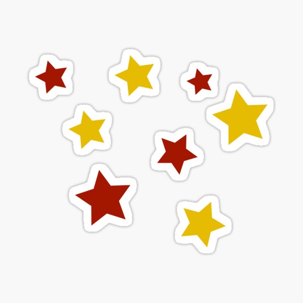 red/gold stars Sticker