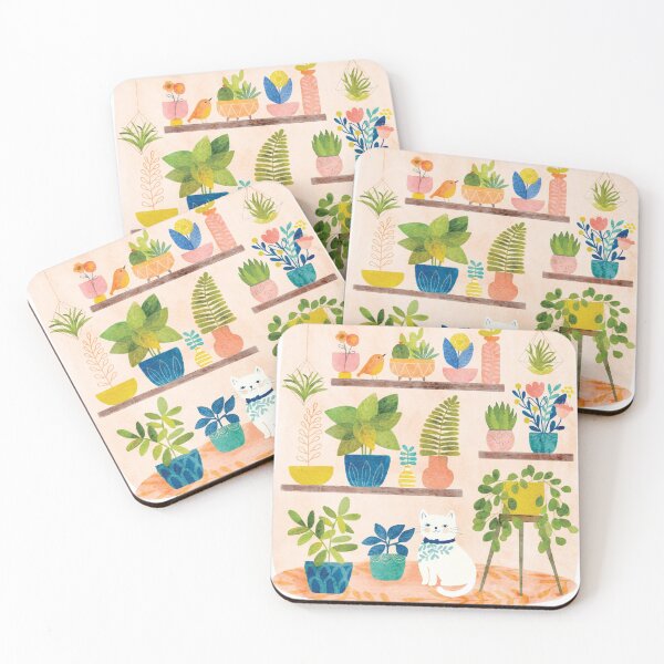 Item preview, Cat with House Plants designed and sold by Anne Lehman.